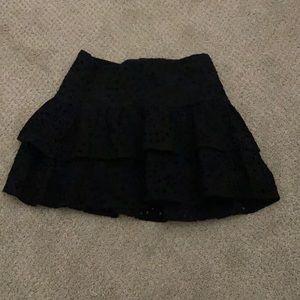 Beautiful black mini ruffled skirt